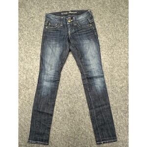 GUESS Premium Women Skinny Jeans Dark Wash Stretch Low Rise Designer Denim‎ Size